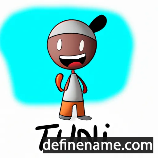 cartoon of the name Itunu