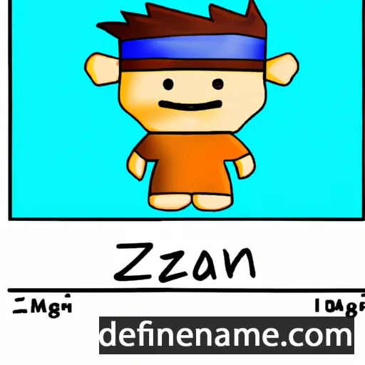 cartoon of the name Izán