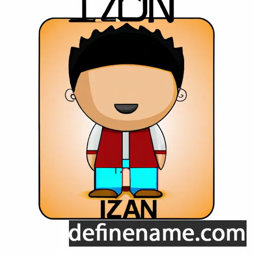 cartoon of the name Izaan