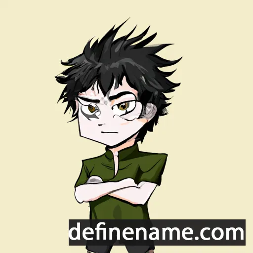 cartoon of the name Izuku