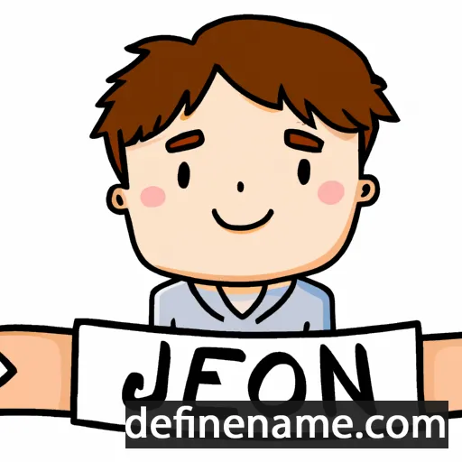 cartoon of the name Jaehoon