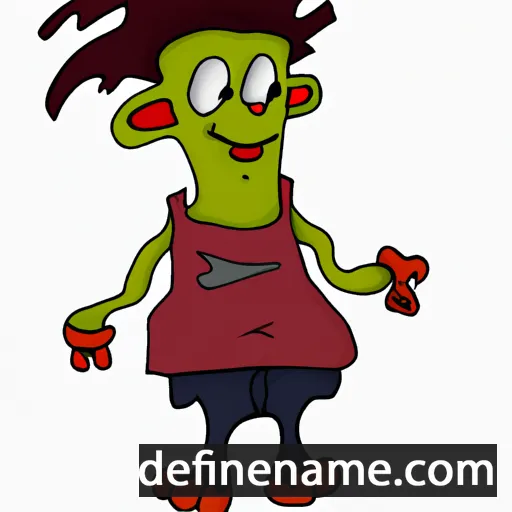 cartoon of the name Jameek