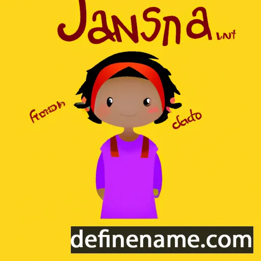 cartoon of the name Janasia