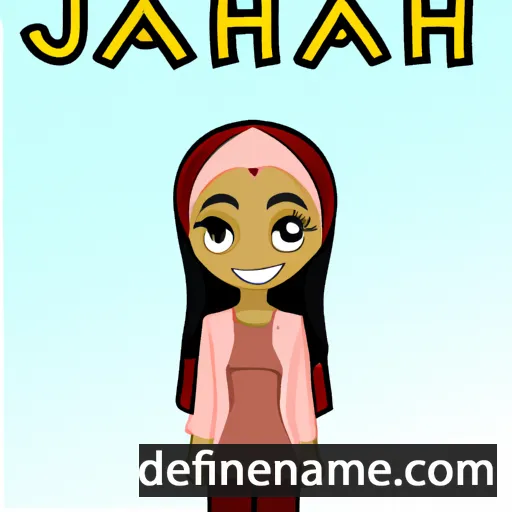 cartoon of the name Janiah