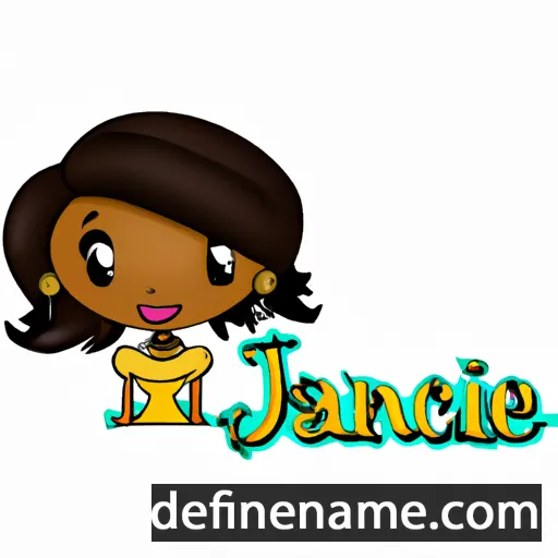 cartoon of the name Janiece