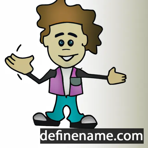 cartoon of the name Janiel