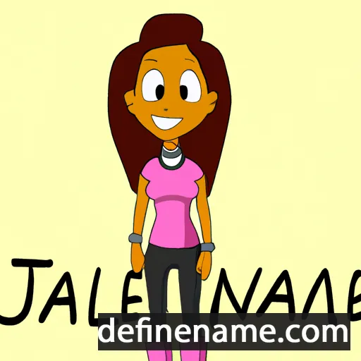 cartoon of the name Janiela