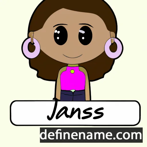 cartoon of the name Janissa