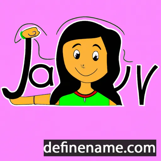 cartoon of the name Janvi