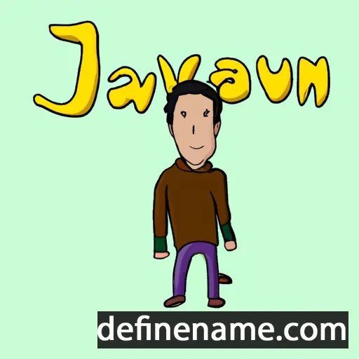 cartoon of the name Jaoven