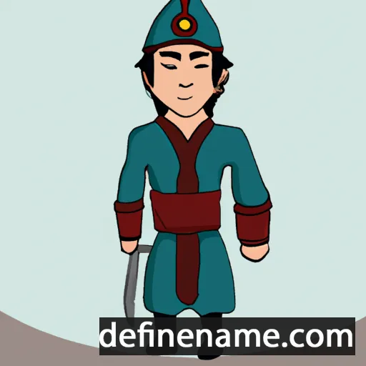 cartoon of the name Jargalsaikhan