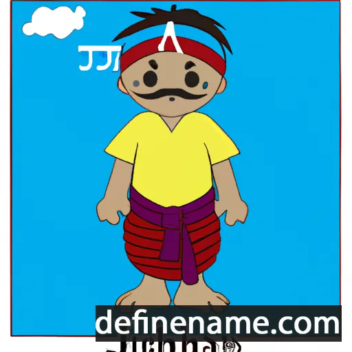 cartoon of the name Jathusan