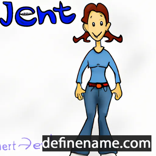 cartoon of the name Jeanet