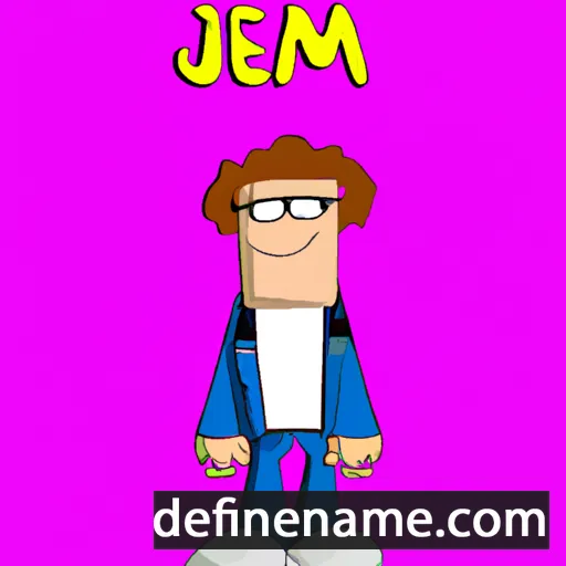 cartoon of the name Jem