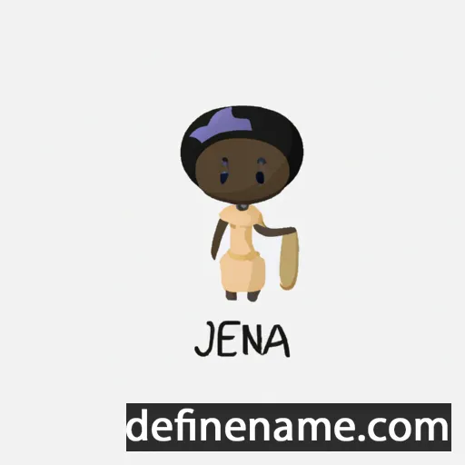 cartoon of the name Jeneba