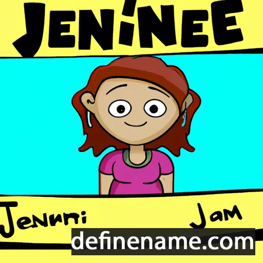 cartoon of the name Jenine