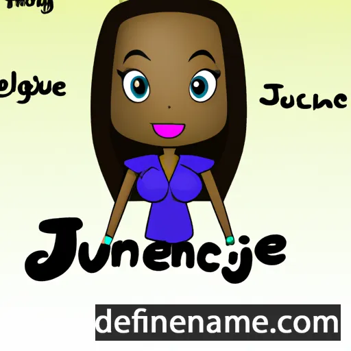 cartoon of the name Jenique