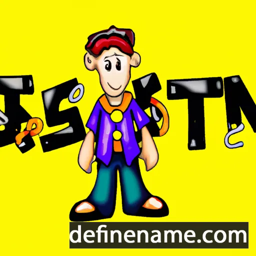 cartoon of the name Jestin