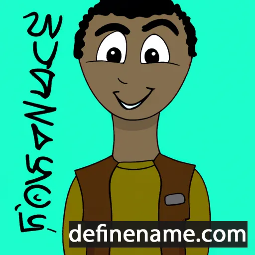 cartoon of the name Jevaughn