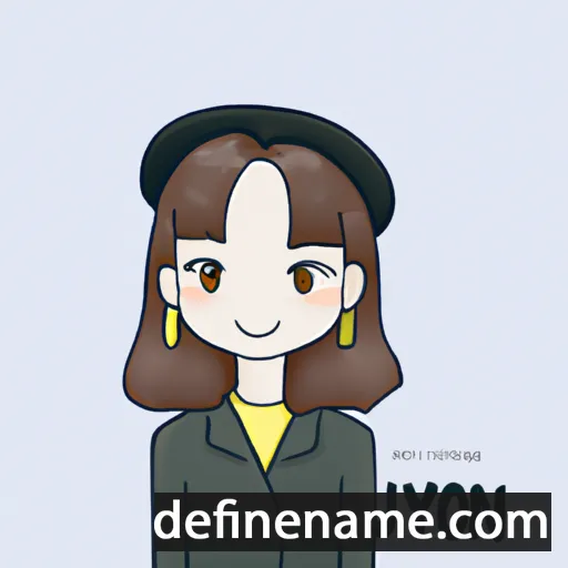 cartoon of the name Ji-yoon