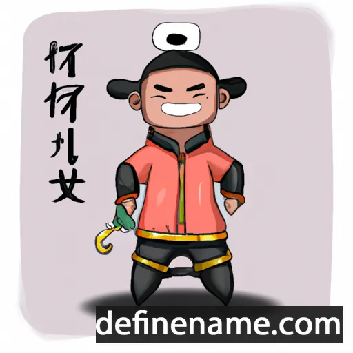 cartoon of the name Jianfeng