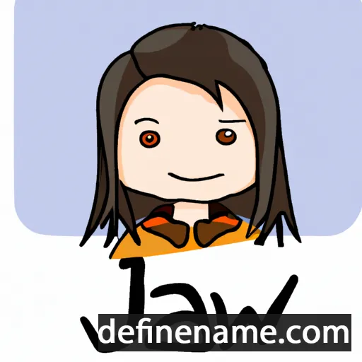 cartoon of the name Jiawei