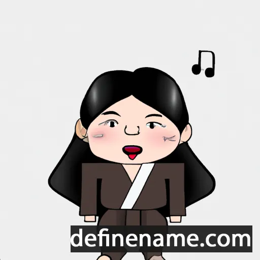 cartoon of the name Jin-ah