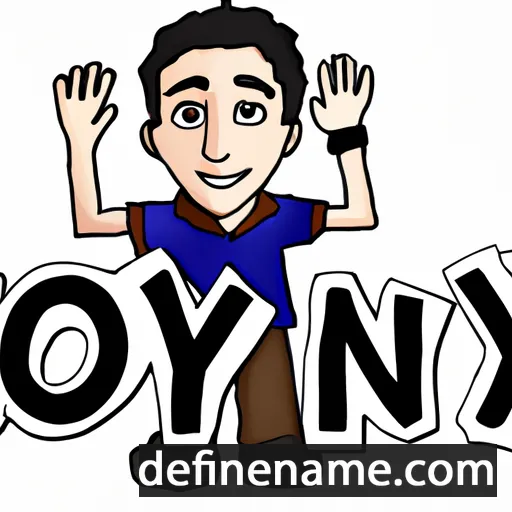 cartoon of the name Jonay