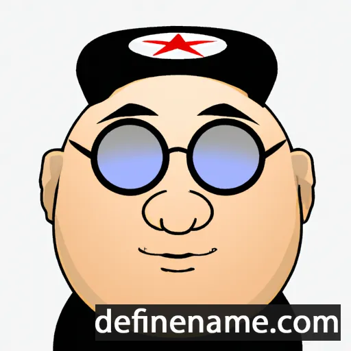 cartoon of the name Jong-Un