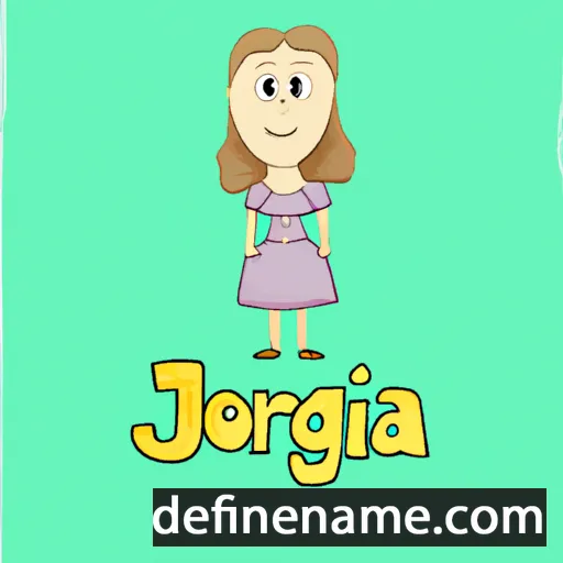 cartoon of the name Jorgina