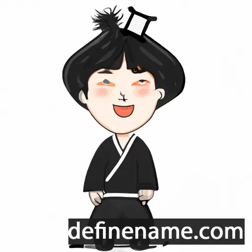 cartoon of the name Ju-bin