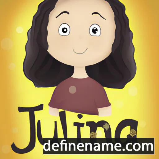 cartoon of the name Juliãna