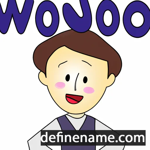 cartoon of the name Jung-woo