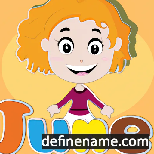 cartoon of the name Junie