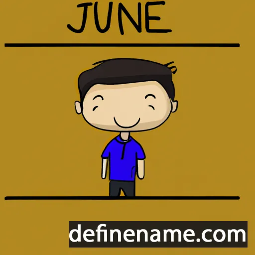 cartoon of the name Junwei