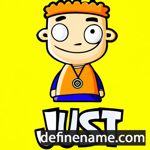 cartoon of the name Justi