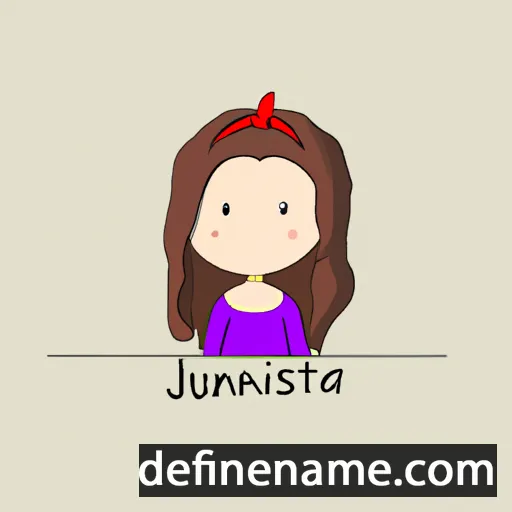 cartoon of the name Jusztínia