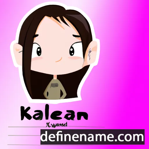 cartoon of the name Kaileen