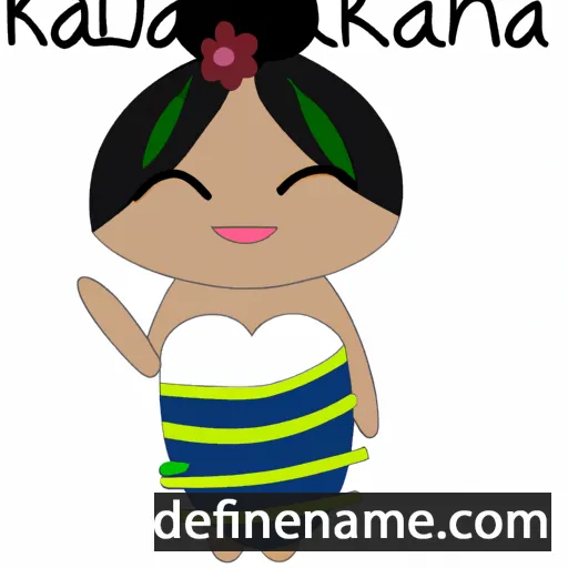 cartoon of the name Kalanaka