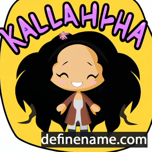 cartoon of the name Kalliah