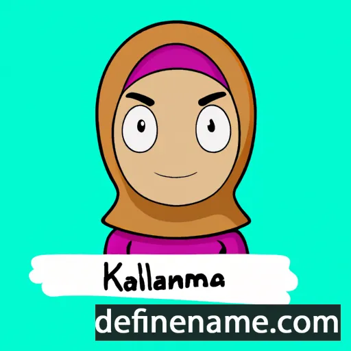 cartoon of the name Kamilah