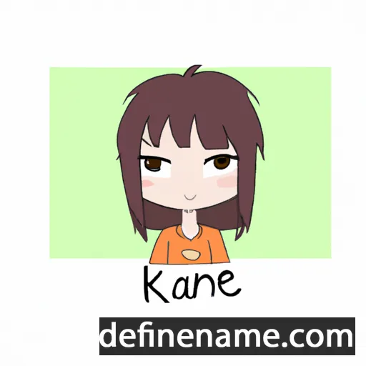 cartoon of the name Kanae