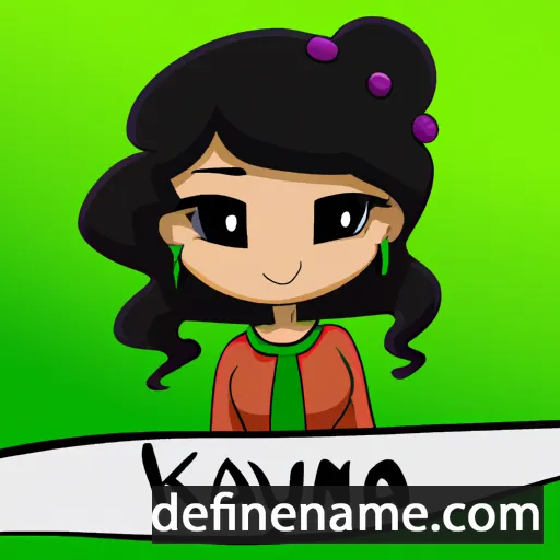 cartoon of the name Kanaya