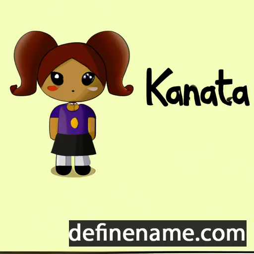 cartoon of the name Kanita