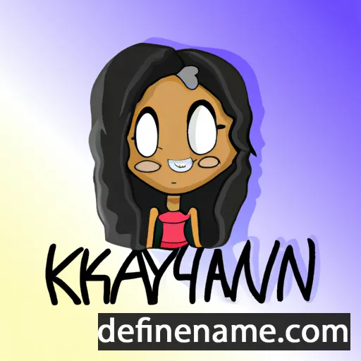 cartoon of the name Kaniyah