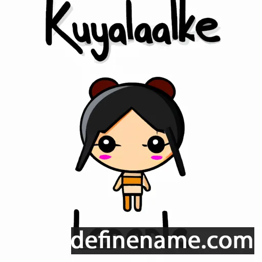 cartoon of the name Kanlayanee