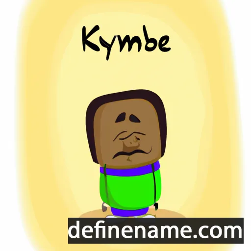 cartoon of the name Kanybek