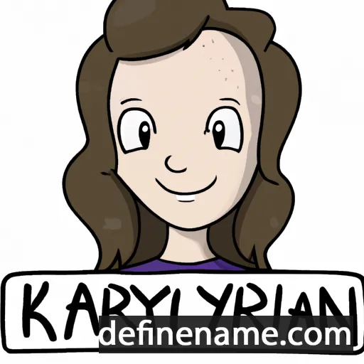 cartoon of the name Karalyn