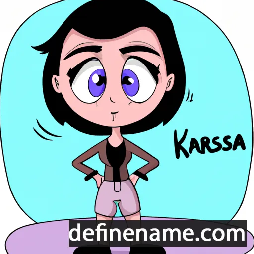 cartoon of the name Karessa