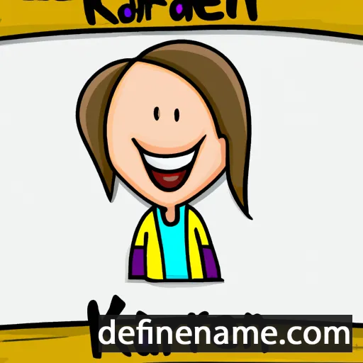 cartoon of the name Karien